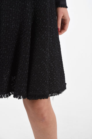 Above Knee Godet Skirt with Waistband