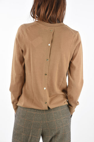 MICHAEL crew-neck sweater with back closure