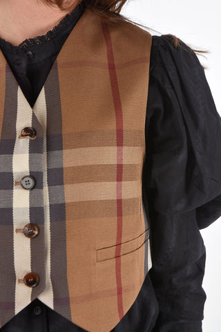 Gilet Corto Tartan con 2 Tasche