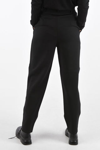 Single Pleated Pants with Belt Loops and Hidden Fastening