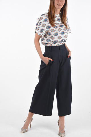 Single Pleated Pants with Belt Loops and 4 Pockets