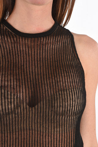 flax and silk sheer top