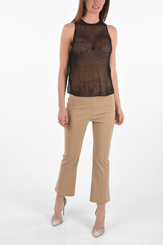 flax and silk sheer top