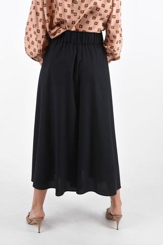 Wool High Waist Palazzo Pants