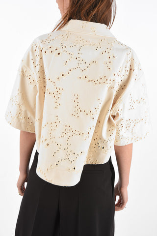 Embroidered Cotton LENNON Short Blazer
