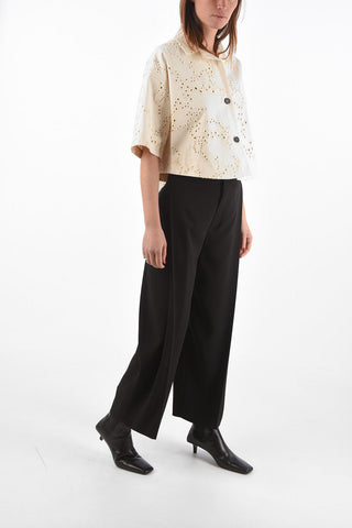 Embroidered Cotton LENNON Short Blazer