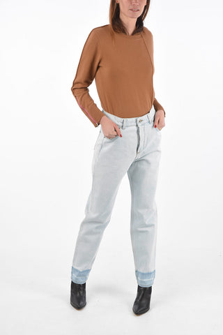 5 Pocket Light Wash Denims with Shaded Bottom