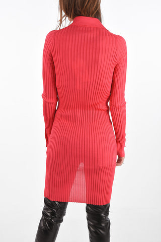 ribbed lightweight maxi cardigan with golden buttons