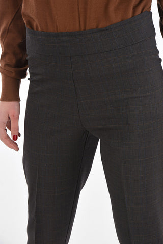 District-Check Hose mit umgeschlagenem Saum