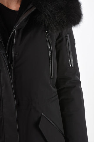 Padded Jacket with Eco-fur Lining and Hood