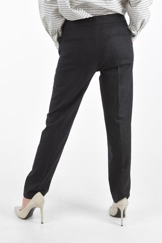 4 Flush Pockets Pants with Hidden Fastening