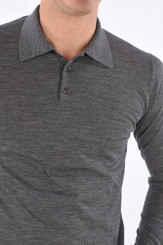 Polo Neck Combed Wool Sweater