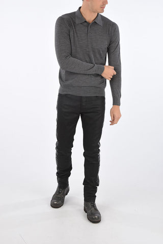 Polo Neck Combed Wool Sweater