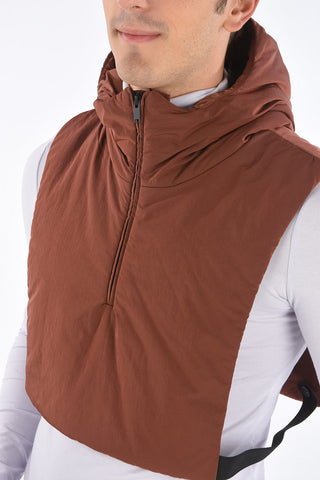 Padded sleveless cropped MF Jacket with hood