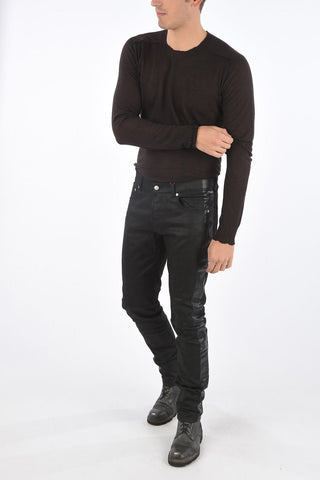 5 Pocket Denims with Side Shiny Printed Bands