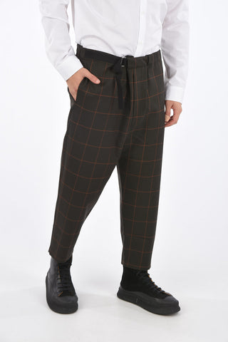 Virgin Wool Checked Pants
