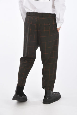 Virgin Wool Checked Pants