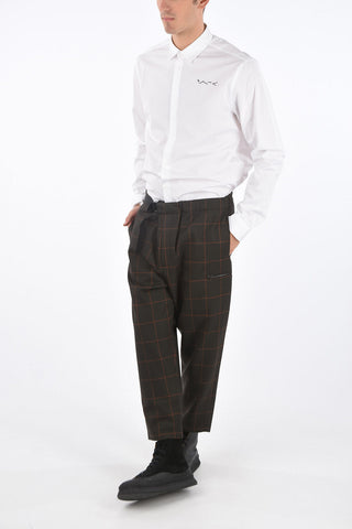Virgin Wool Checked Pants
