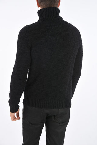 Pullover a Collo Alto CRAFTS MAN SHIP con Ricamo Frontale