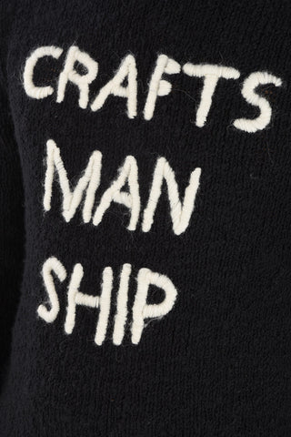 Pullover a Collo Alto CRAFTS MAN SHIP con Ricamo Frontale