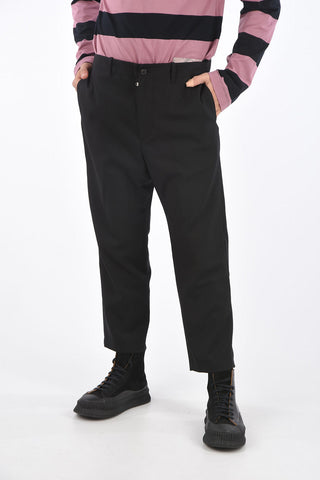 Pantalone In Lana Vergine con Zip alla Caviglia