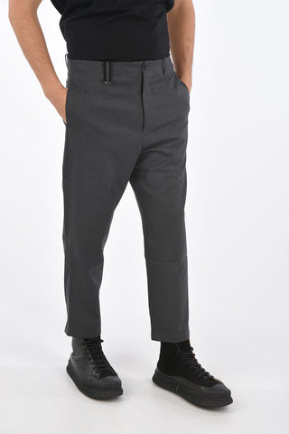 Pantalone Drop Crotch in Lana Vergine