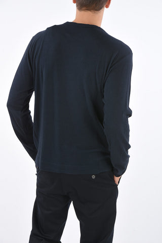 Maglia Girocollo in Cotone e Cashmere