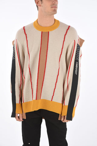Patchwork Effect Pullover with Cape