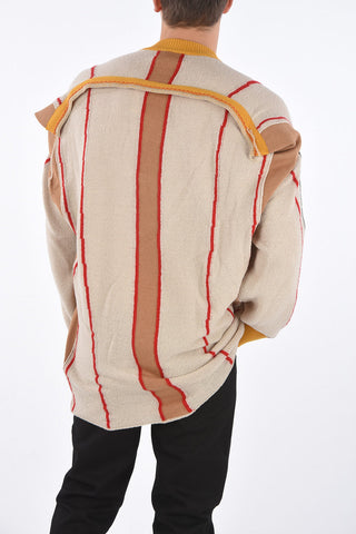 Patchwork Effect Pullover with Cape