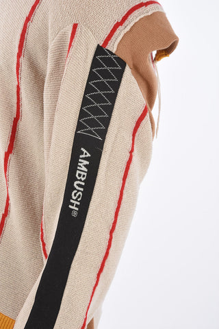 Patchwork Effect Pullover with Cape