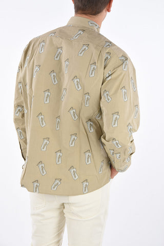 Camicia in Cotone PISTACHI Ricamata All-Over
