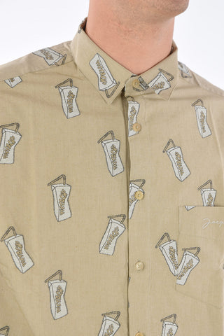 Camicia in Cotone PISTACHI Ricamata All-Over