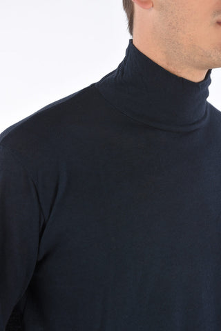 Maglia a Collo Alto in Cotone e Cashmere