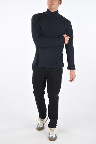 Maglia a Collo Alto in Cotone e Cashmere