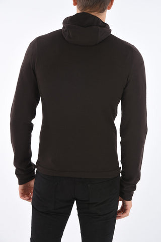 Cashmere sweater with hood