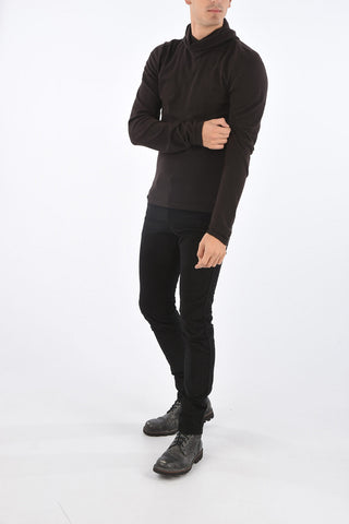 Cashmere sweater with hood