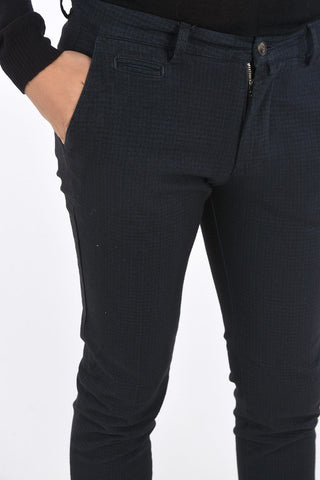 check Mid-rise waist chinos