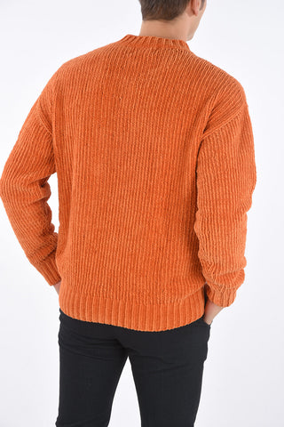 chenille crew-neck sweater