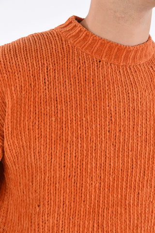 chenille crew-neck sweater