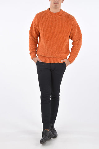 chenille crew-neck sweater
