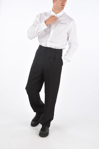 high waist Wide Leg single pleat Pants
