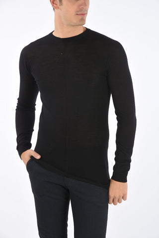virgin wool BIKER LEVEL crew-neck sweater