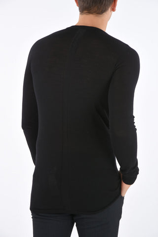 virgin wool BIKER LEVEL crew-neck sweater