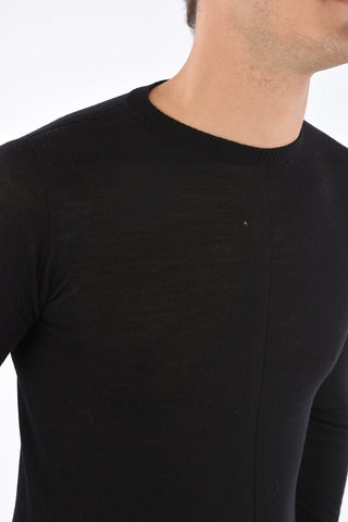virgin wool BIKER LEVEL crew-neck sweater