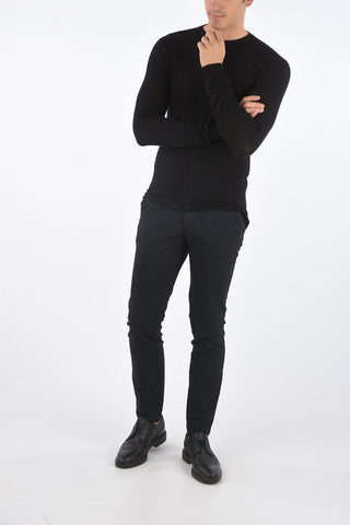 virgin wool BIKER LEVEL crew-neck sweater
