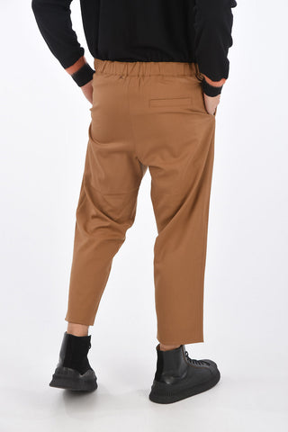 Pantalone Drop Crotch in Lana Vergine
