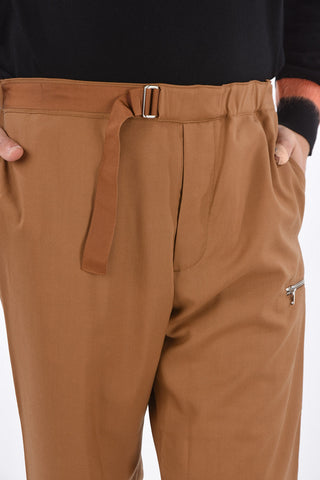 Pantalone Drop Crotch in Lana Vergine