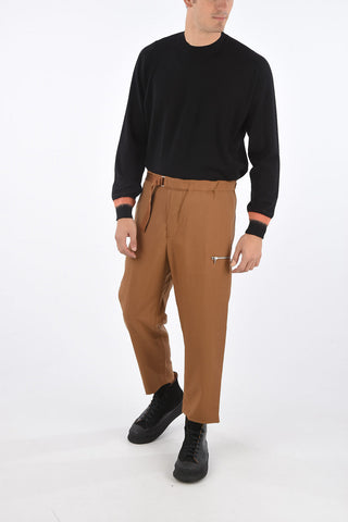 Pantalone Drop Crotch in Lana Vergine