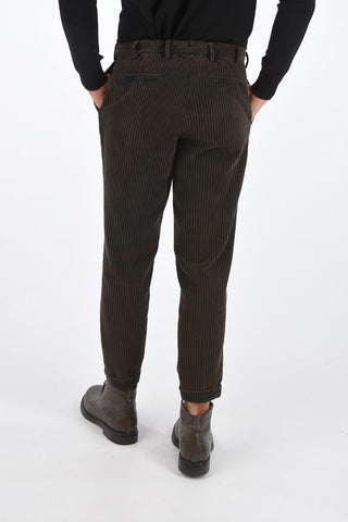 single pleat corduroy pants