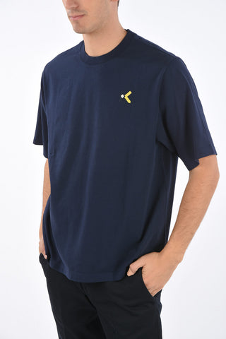 Crew Neck T-Shirt with Embroidered Logo